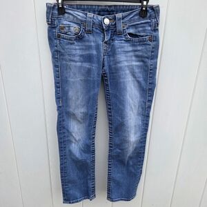 True Religion Classic Blue Low Rise Women's Jeams Straight Leg Size 26